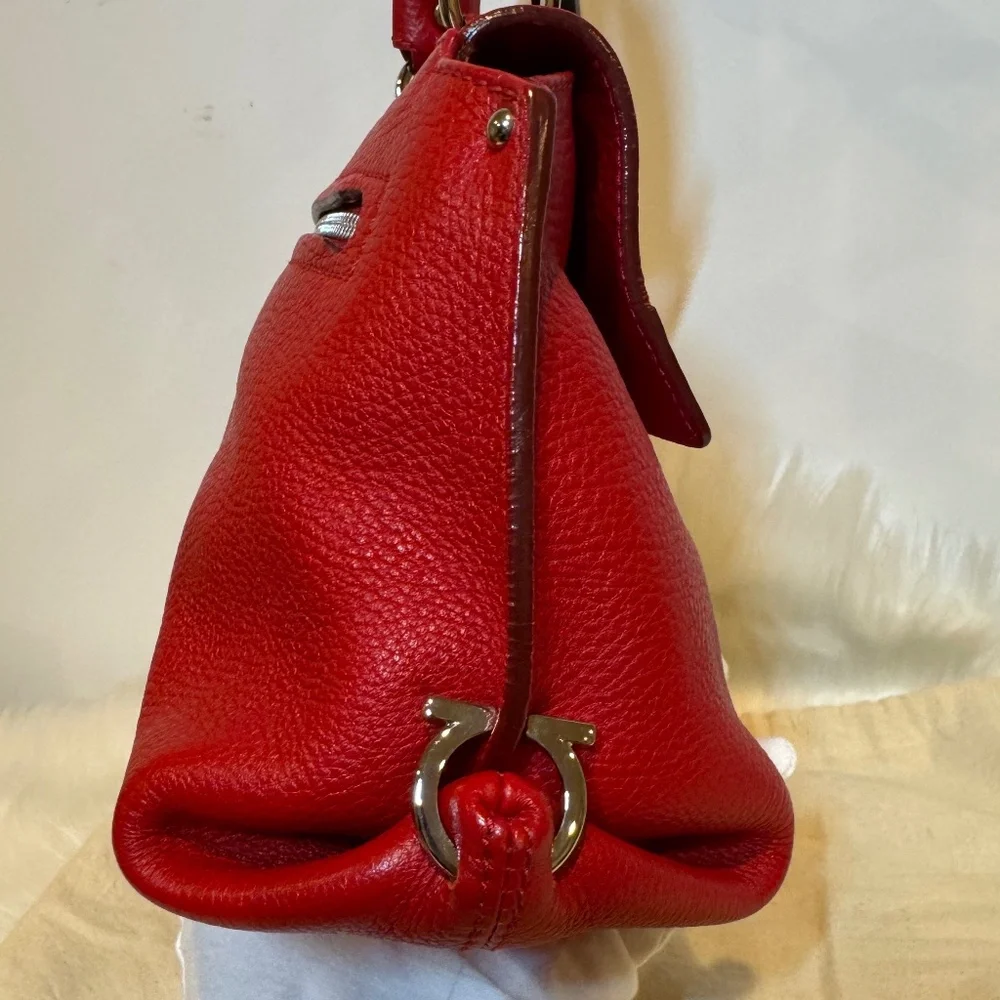 Salvatore Ferragamo Grained Calfskin Sofia Satchel
